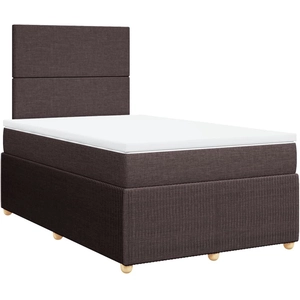vidaXL Sommier à lattes de lit avec matelas Marron foncé 120x200 cm pas cher