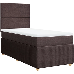 vidaXL Sommier à lattes de lit avec matelas Marron foncé 90x200 cm pas cher