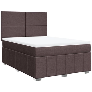 vidaXL Sommier à lattes de lit avec matelas Marron foncé 140x200 cm pas cher