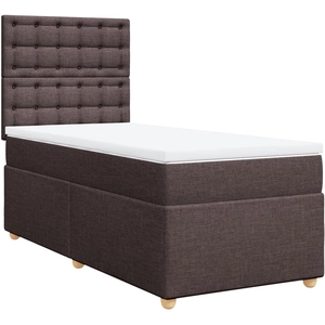 vidaXL Sommier à lattes de lit avec matelas Marron foncé 90x200 cm pas cher