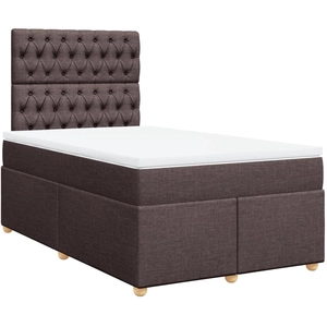 vidaXL Sommier à lattes de lit avec matelas Marron foncé 90x190 cm pas cher