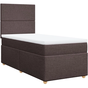vidaXL Sommier à lattes de lit avec matelas Marron foncé 90x200 cm pas cher