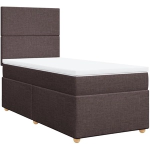 vidaXL Sommier à lattes de lit avec matelas Marron foncé 90x190 cm pas cher