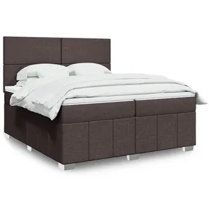 vidaXL Sommier à lattes de lit avec matelas Marron foncé 200x200 cm pas cher