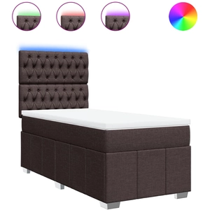 vidaXL Sommier à lattes de lit avec matelas Marron foncé 160x200 cm pas cher