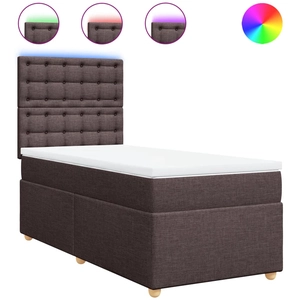 vidaXL Sommier à lattes de lit avec matelas Marron foncé 140x200 cm pas cher