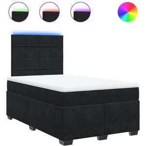 Comparateur de prix : vidaXL Sommier à lattes de lit avec matelas noir 120x190 cm velours