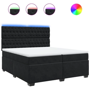 vidaXL Sommier à lattes de lit et matelas Noir 200x200 cm Velours pas cher