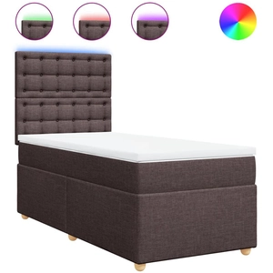 vidaXL Sommier à lattes de lit avec matelas Marron foncé 90x200 cm pas cher