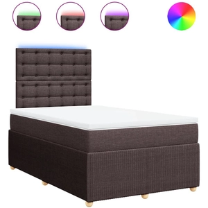 vidaXL Sommier à lattes de lit avec matelas Marron foncé 120x200 cm pas cher