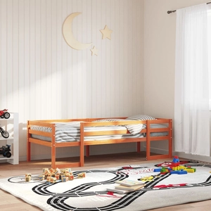 vidaXL Cadre de lit pour enfants brun cire 80x200cm bois de pin massif pas cher