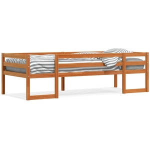 vidaXL Cadre de lit d'enfants marron cire 90x190 cm bois de pin massif pas cher