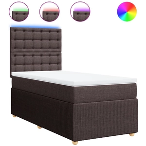 vidaXL Vidaxl Sommier À Lattes De Lit Avec Matelas Marron Foncé 90x200 Cm pas cher