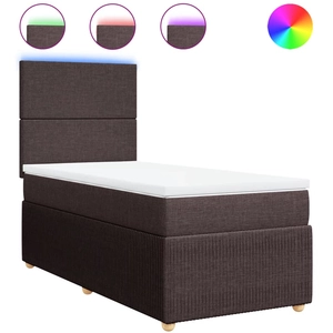 vidaXL Vidaxl Sommier À Lattes De Lit Avec Matelas Marron Foncé 90x200 Cm pas cher