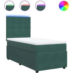 vidaXL Sommier à lattes de lit avec matelas Vert foncé 100x200 cm pas cher