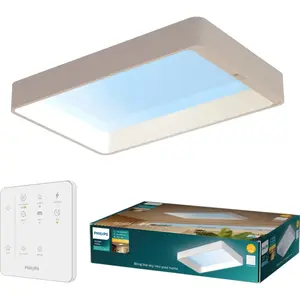 Philips, Applique + plafonnier, Skylight LED Panel, Tageslichtsimulation + Fernbedienung