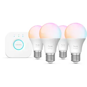 Philips Hue White And Color Ambiance Kit De DÃ©marrage Essential : 4 Ampoules ConnectÃ©es E27 (806 Lm)