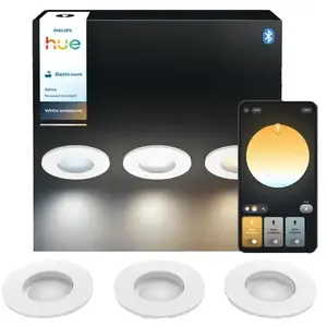 Philips Hue Adore Spot Encastré pour Salles de Bain White Ambiance Blanc Lot de 3 pas cher