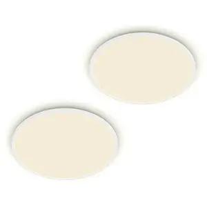 Philips, Applique + plafonnier, Multipack 2x Superslim 3-in-1 LED Leuc... pas cher