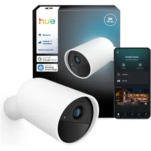 Hue Secure 2K Kamera Akku, Caméra réseau, Blanc pas cher