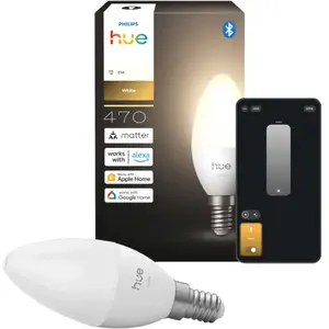 Philips Hue LED kaarslamp - E14 fitting - bevat 1 lamp - zachtwit licht - slimme verlichting