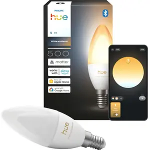 Philips Hue LED kaarslamp - E14 fitting - bevat 1 lamp - aanpasbaar wi...
