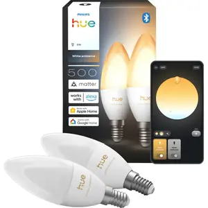 Philips Hue Ampoule Bougie White Ambiance E14 Lot de 2 929004295602 pas cher