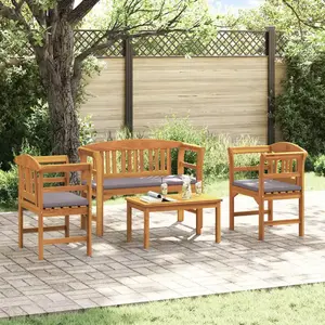 vidaXL Ensemble de Mobilier 3 pcs Naturel Bois d'Acacia Massif pas cher