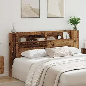 vidaXL Vidaxl Cabinet De Tête De Lit Bois Ancien 120 X 15 X 103.5 Cm pas cher