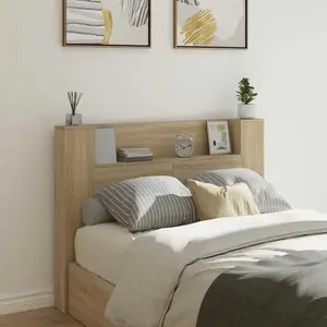 vidaXL Tête de lit avec tête de lit Chêne Sonoma 140 x 16,5 x 103,5 cm pas cher