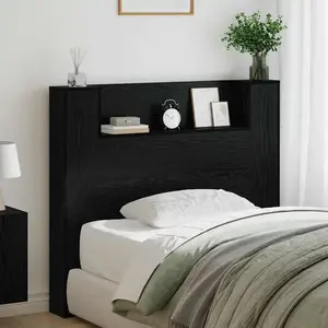 vidaXL Vidaxl Cabinet De Tête De Lit Chêne Noir 120 X 15 X 103.5 Cm pas cher