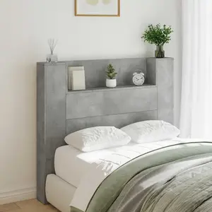 vidaXL Tête de lit Gris béton 120 x 16,5 x 103,5 cm Bois d'ingénierie pas cher