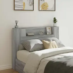 vidaXL Tête de lit Gris Sonoma 140 x 16,5 x 103,5 cm Bois d'ingénierie pas cher