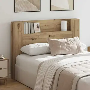 vidaXL Tête de lit avec étagère Chêne artisanal 140 x 17 x 104,5 cm pas cher