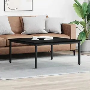 vidaXL Table basse Chêne noir 100 x 100 x 45 cm Bois d'ingénierie pas cher