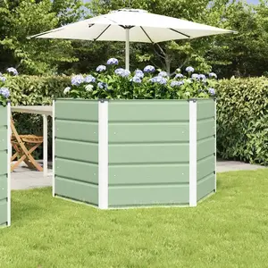 vidaXL Vidaxl Jardinière Vert Pastel 129 X 129 X 75 Cm Acier pas cher