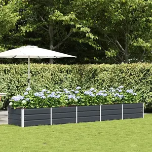 vidaXL Vidaxl Jardinière Anthracite 400 X 80 X 45 Cm Acier