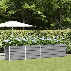 vidaXL Jardinière Gris clair 480 x 50 x 45 cm Acier galvanisé pas cher