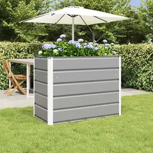 Comparateur de prix : vidaXL Vidaxl Jardinière Gris Clair 480 X 50 X 45 Cm Acier Galvanisé