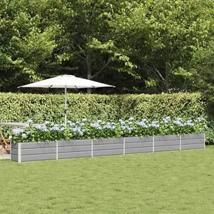 vidaXL Vidaxl Jardinière Gris Clair 480 X 50 X 45 Cm Acier Galvanisé pas cher