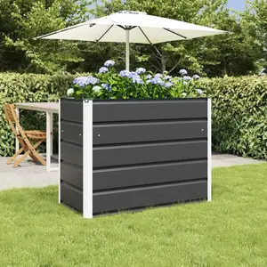 vidaXL Vidaxl Jardinière Anthracite 480 X 50 X 45 Cm Acier Galvanisé pas cher