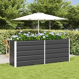 vidaXL Vidaxl Jardinière Anthracite 480 X 50 X 45 Cm Acier Galvanisé pas cher