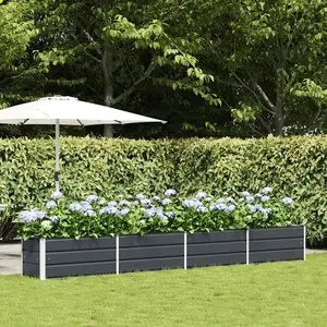 vidaXL Jardinière Anthracite 480 x 50 x 45 cm Acier galvanisé pas cher