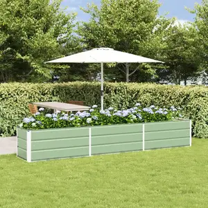 vidaXL Vidaxl Jardinière Vert Pastel 480 X 50 X 45 Cm Acier Galvanisé pas cher