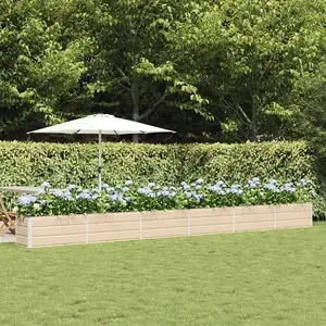 vidaXL Vidaxl Jardinière Ivoire 480 X 50 X 45 Cm Acier Galvanisé pas cher