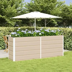 Comparateur de prix : vidaXL Vidaxl Jardinière Ivoire 480 X 50 X 45 Cm Acier Galvanisé