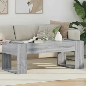 vidaXL Table basse Gris Sonoma 110 x 50 x 41 cm Bois d'ingénierie pas cher