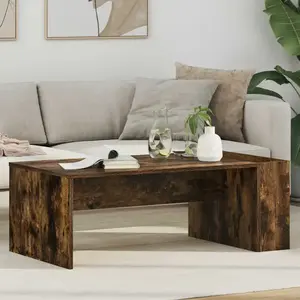 vidaXL vidaXL Table basse Chêne fumé 95 x 50 x 34 cm Bois d'ingénierie pas cher