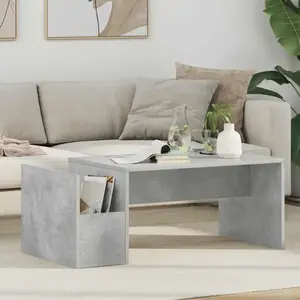 vidaXL vidaXL Table basse Gris béton 90 x 45 x 35 cm Bois d'ingénierie pas cher