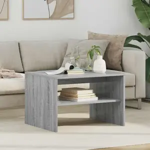 vidaXL Table basse Gris Sonoma 60 x 50 x 40 cm Bois d'ingénierie pas cher